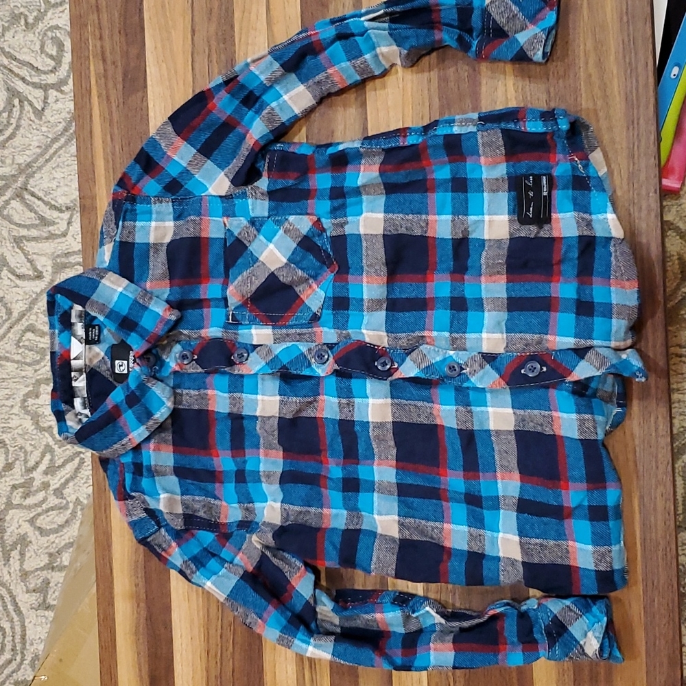 Oceancurrents boys flannel shirt size 6/7 read